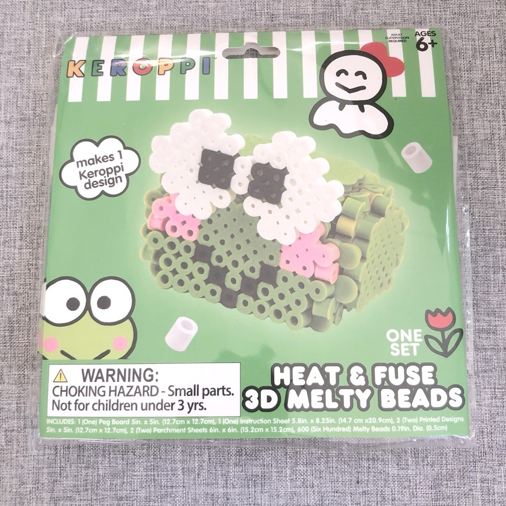 NWT - Sanrio Keroppi 3D Melty Beads Set - Green and Pink